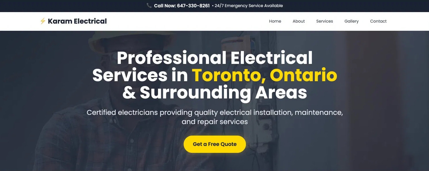 Karam Electrical website
